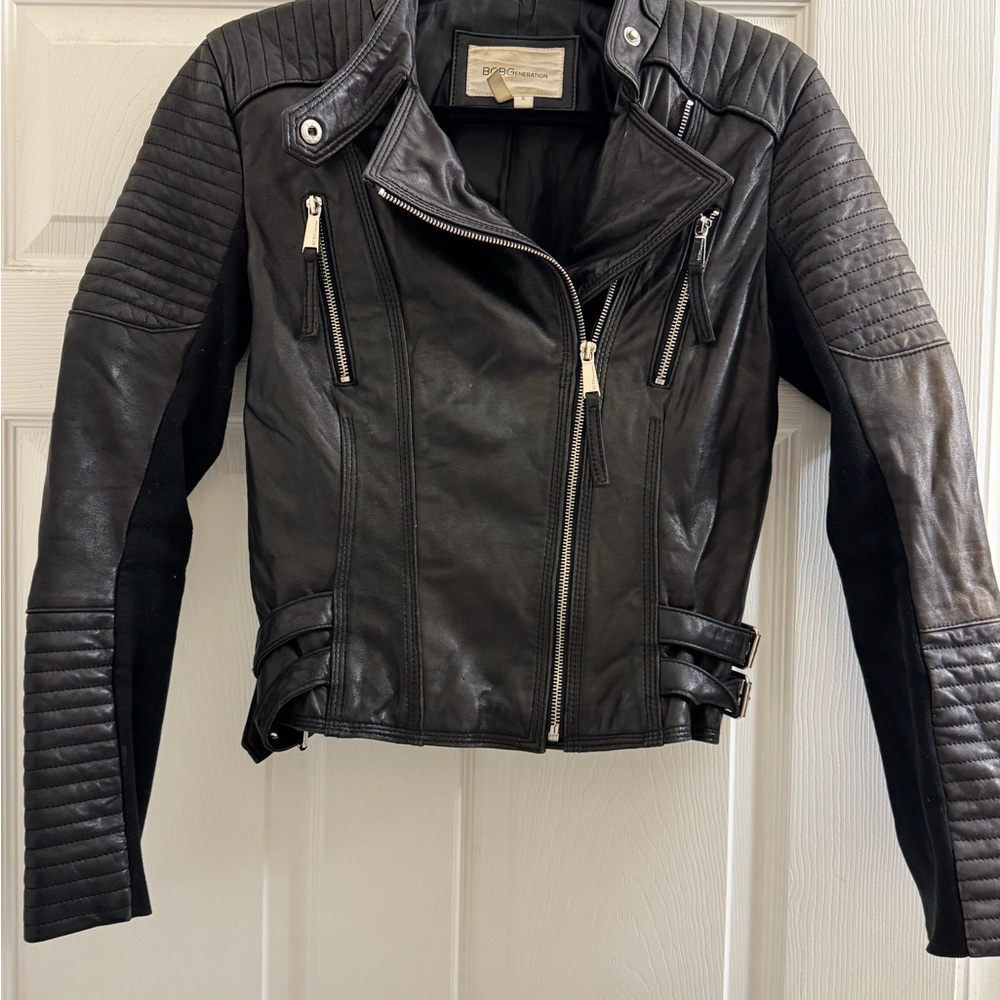 BCBGeneration Genuine Leather Moto Jacket